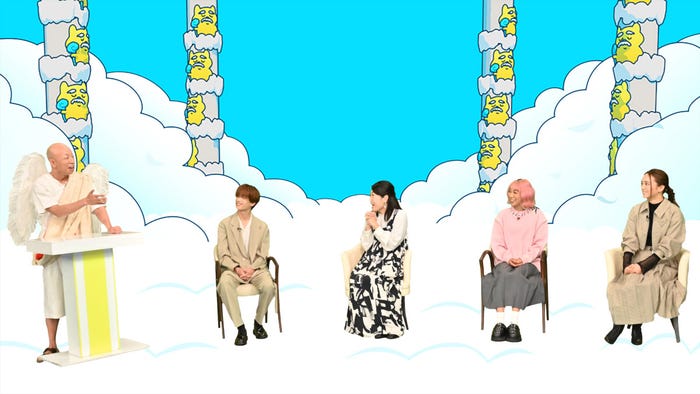 (左から)小峠英二、高橋恭平、横澤夏子、青山テルマ、岡田結実(C)TBS