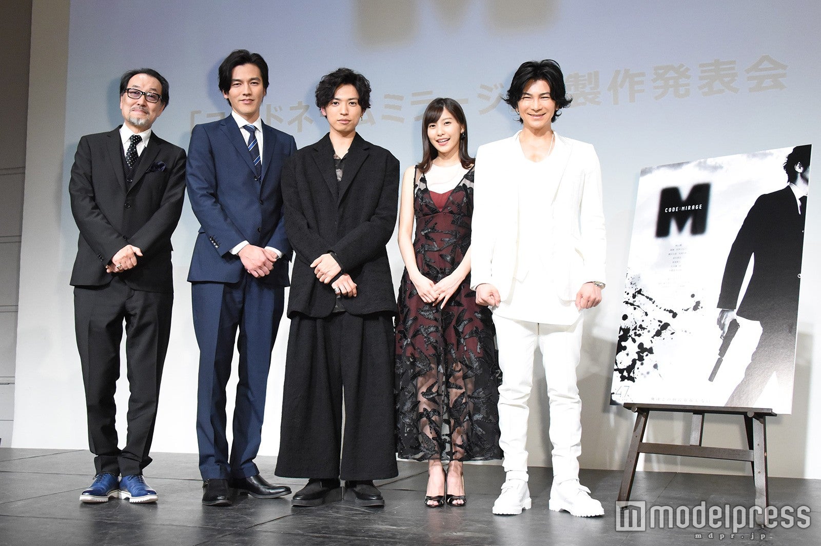 （左から）広井王子、要潤、桐山漣、佐野ひなこ、武田真治（C）モデルプレス