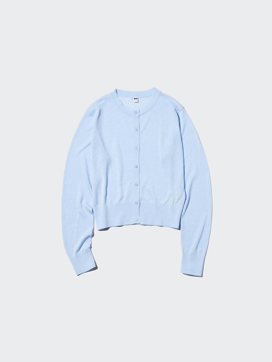 2026春夏ユニクロ大人女性おすすめシアークルーネックショートカーディガン