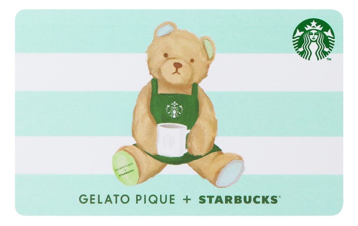スターバックス カードgelato pique ベアボーダー ミントグリーン(提供写真)