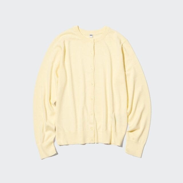 ユニクロ　￥1,000以下　着倒しアイテム　UVカットクルーネックカーディガン