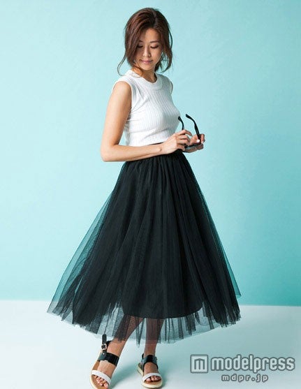 【CEDNIE】チュールロングスカート「fifth」3,392円（税込）