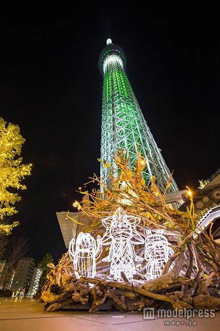 ワイヤーフレームイルミネーション（昨年の様子）（C）TOKYO-SKYTREE