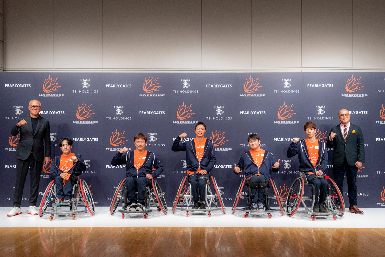 （左から）仙座学氏、仙座北斗選手、森紀之選手、森谷幸生選手、大嶋義昭選手、高橋智哉選手、下地毅氏 （提供写真）