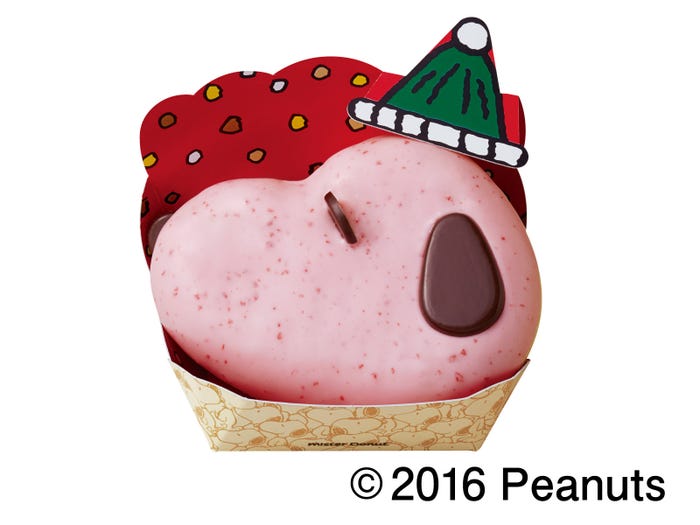 スヌーピードーナツ(ストロベリーチョコ)/画像提供:ミスタードーナツ