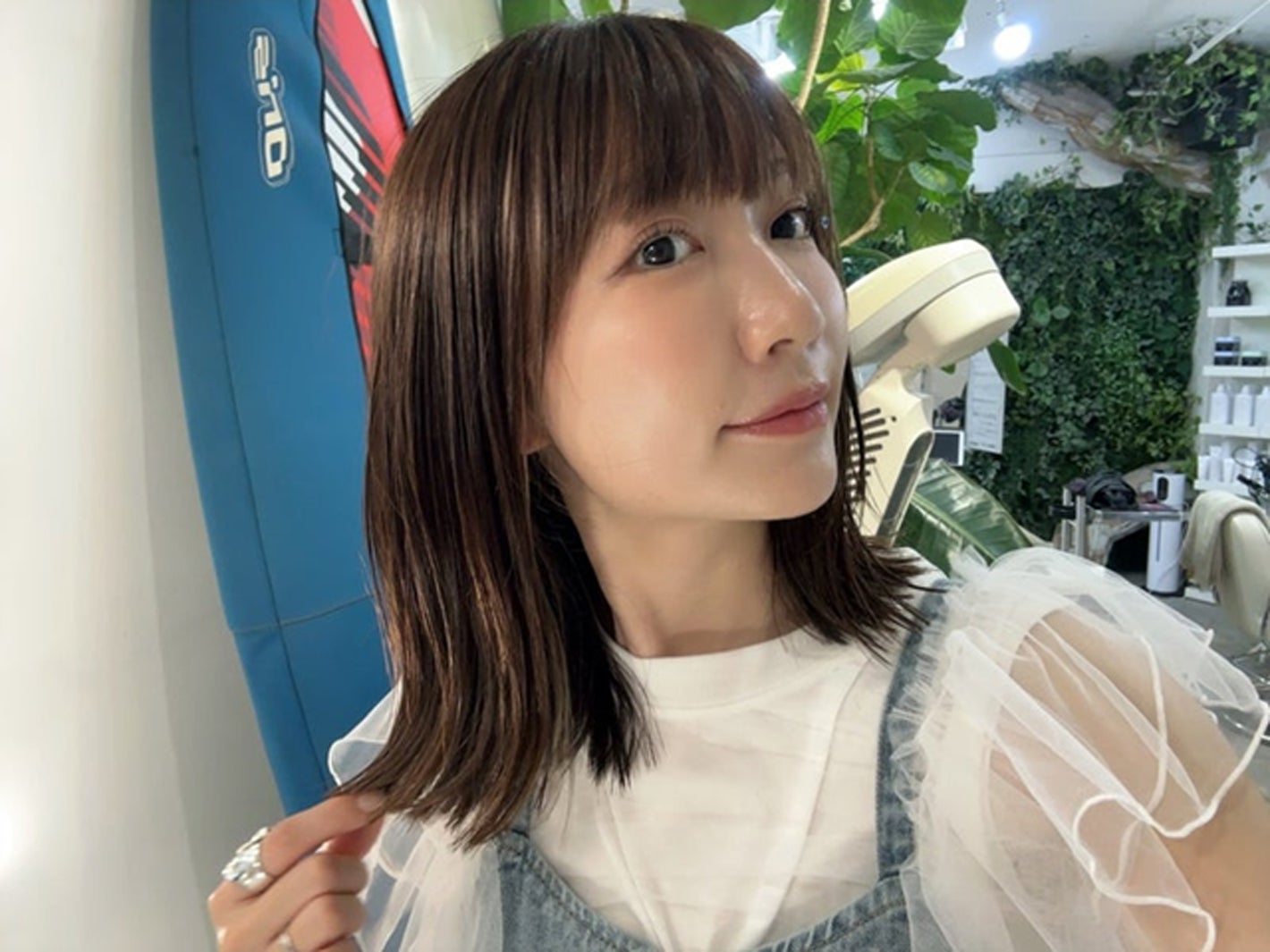 ヘアカット後の桃／桃オフィシャルブログより