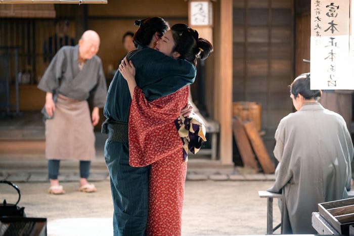 横浜流星、小芝風花「べらぼう~蔦重栄華乃夢噺~」第14話(C)NHK