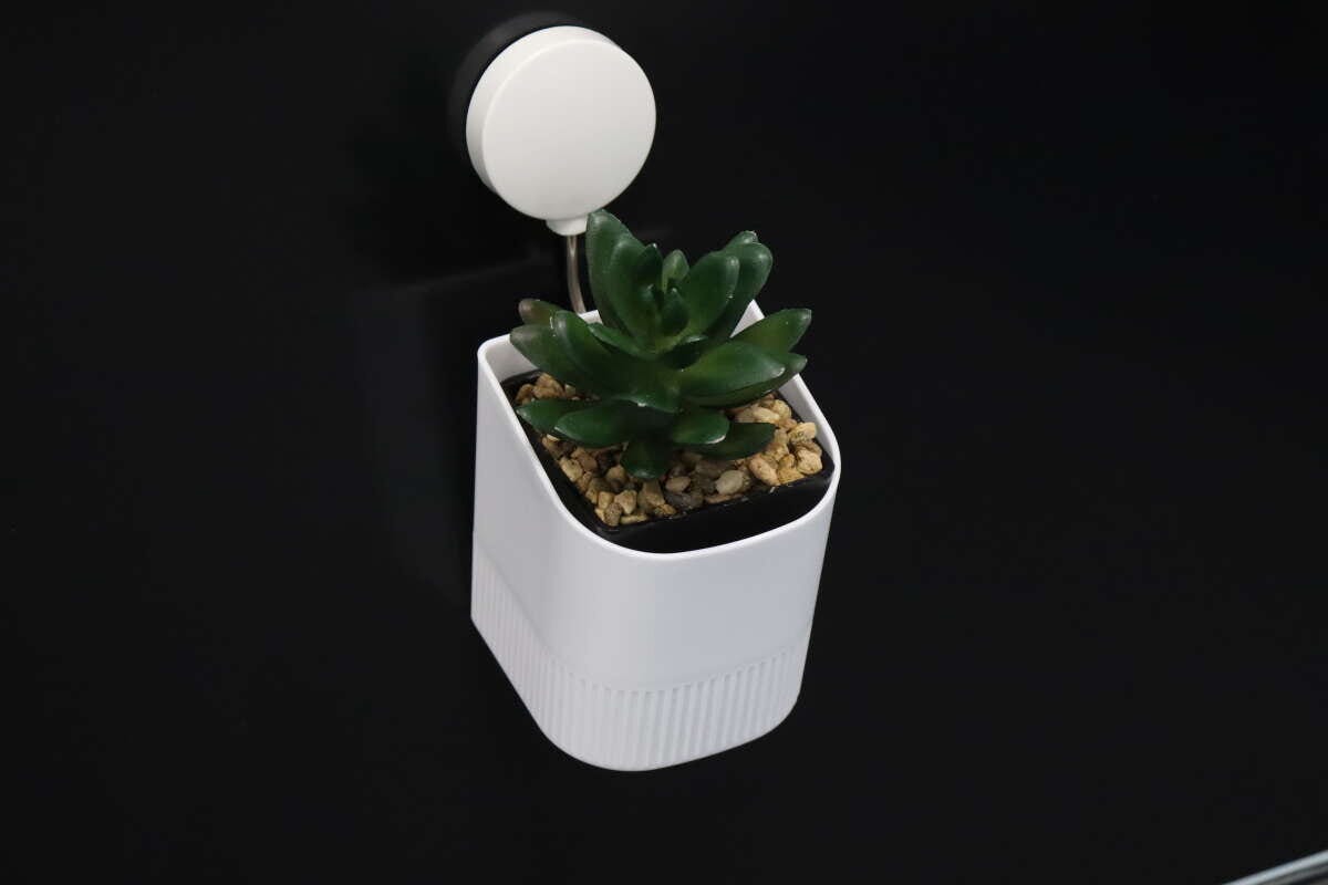 ダイソーの壁掛けプチポットにフェイクグリーンを入れる