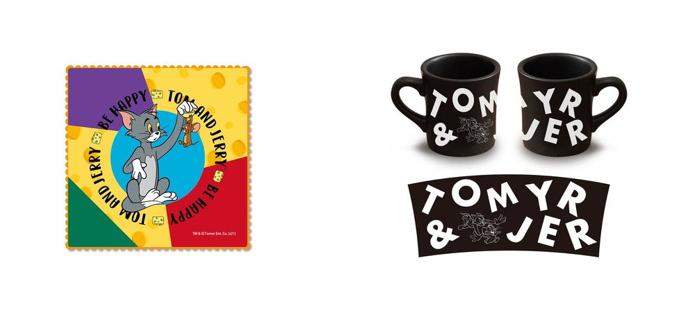 タオルハンカチ1,430円（税込）、マグカップ1,760円（税込）※10月14日～登場予定／TOM AND JERRY and all related characters and elements （C）＆TM Turner Entertainment Co．（s21）