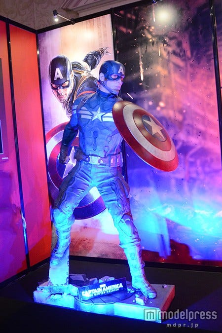 「マーベル・スペシャルブース」/「キャプテンアメリカ」の実物大フィギュア/「D23 Expo Japan 2015」