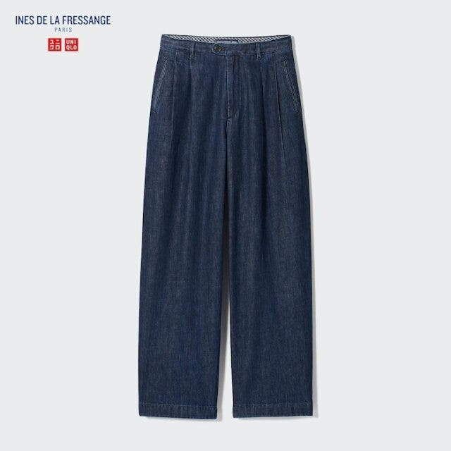 ユニクロ　デニム　ワイドパンツ　コラボ　イネス