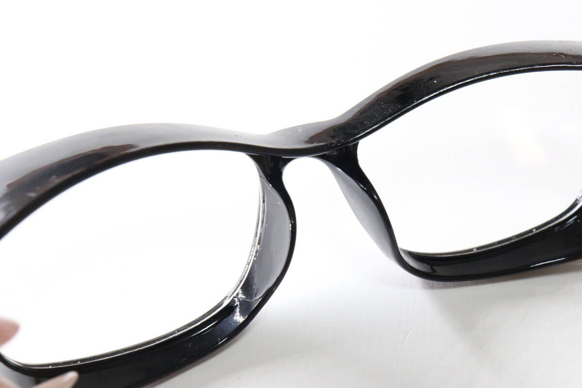 花粉メガネ（大人用、スクエア、ブラック）　内側