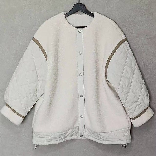 しまむらちゃなコラボのキルト切替ボアジャケット