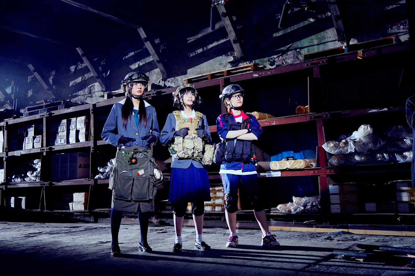 梅澤美波、齋藤飛鳥、山下美月（C）2020 「映像研」実写ドラマ化作戦会議 （C）2016 大童澄瞳／小学館