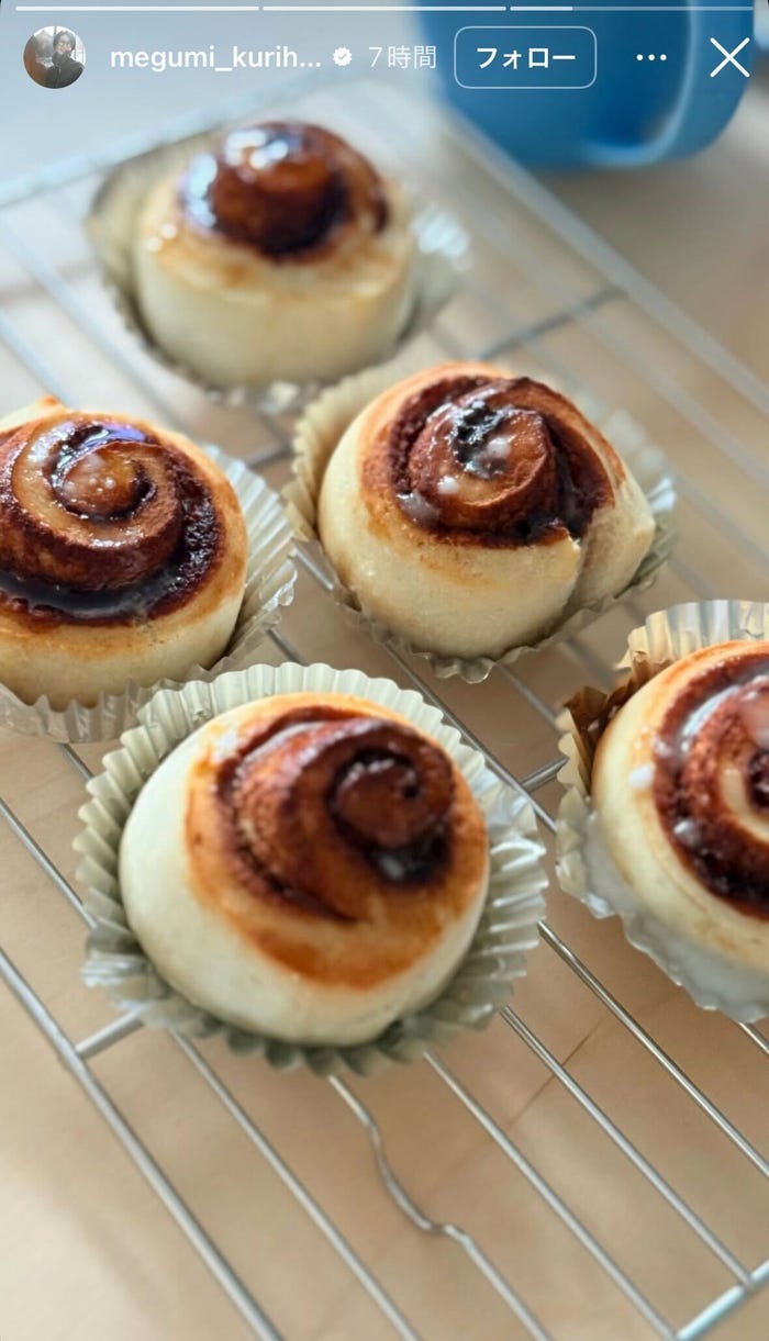 栗原恵Instagramストーリーズより