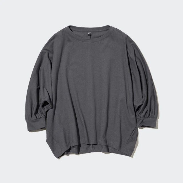 ユニクロ　トップス　スムースコットンボリュームスリーブTシャツ