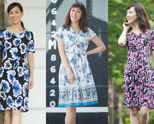女っぽさを呼び覚ます!鮮やかプリントワンピで大人っぽく