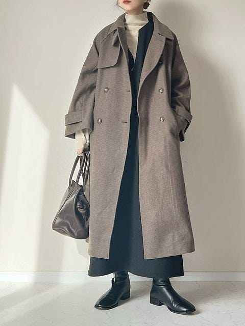 ロングコートコーデ3