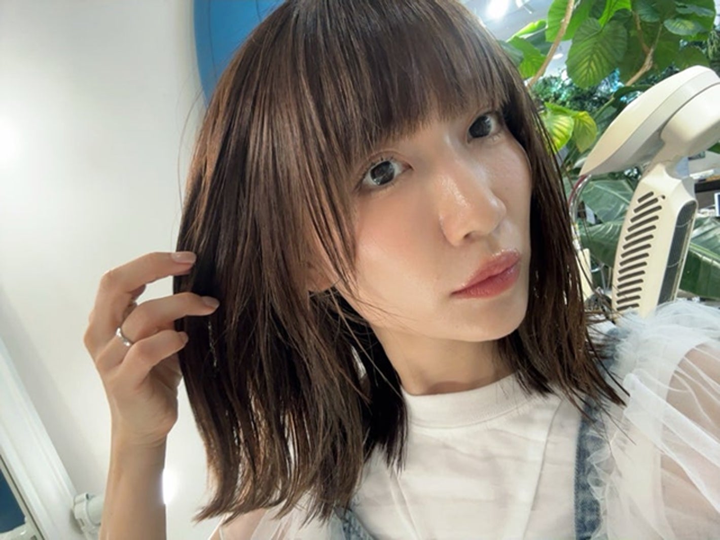 ヘアカット後の桃／桃オフィシャルブログより