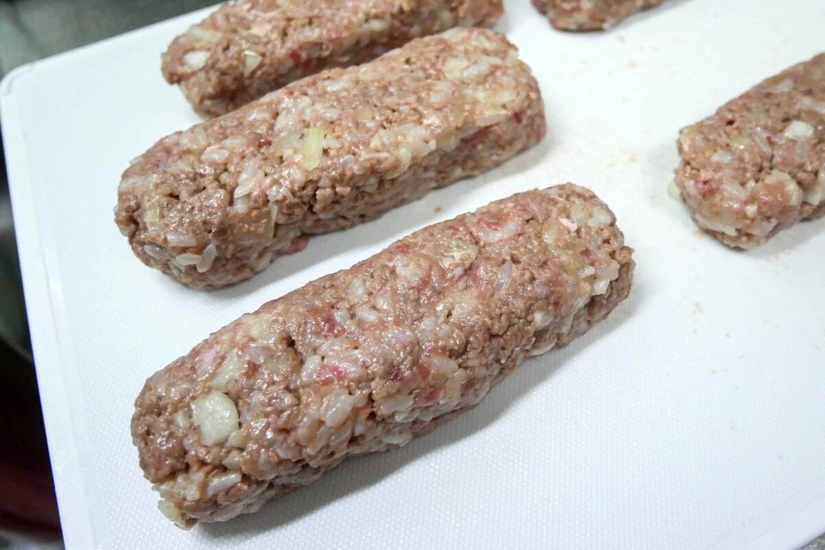 箸で食べれるハンバーグ