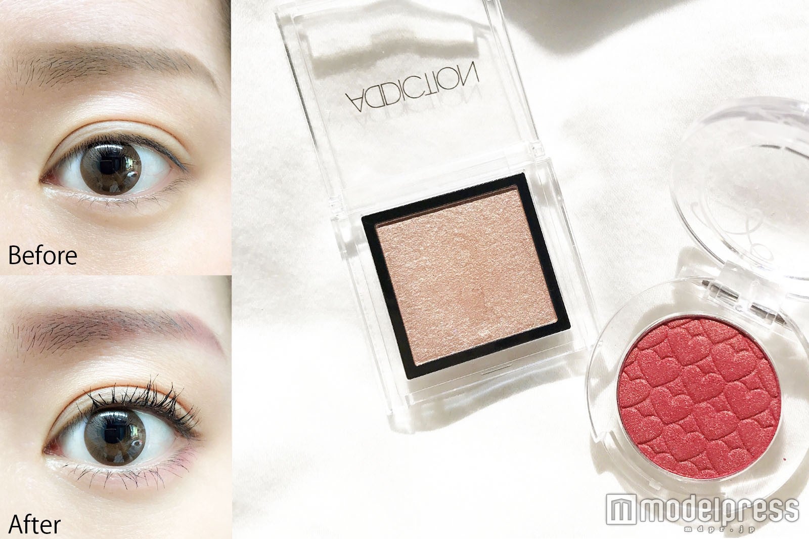 腫れぼったくならない“赤メイク”。2アイテムでかんたん旬顔チェンジ！