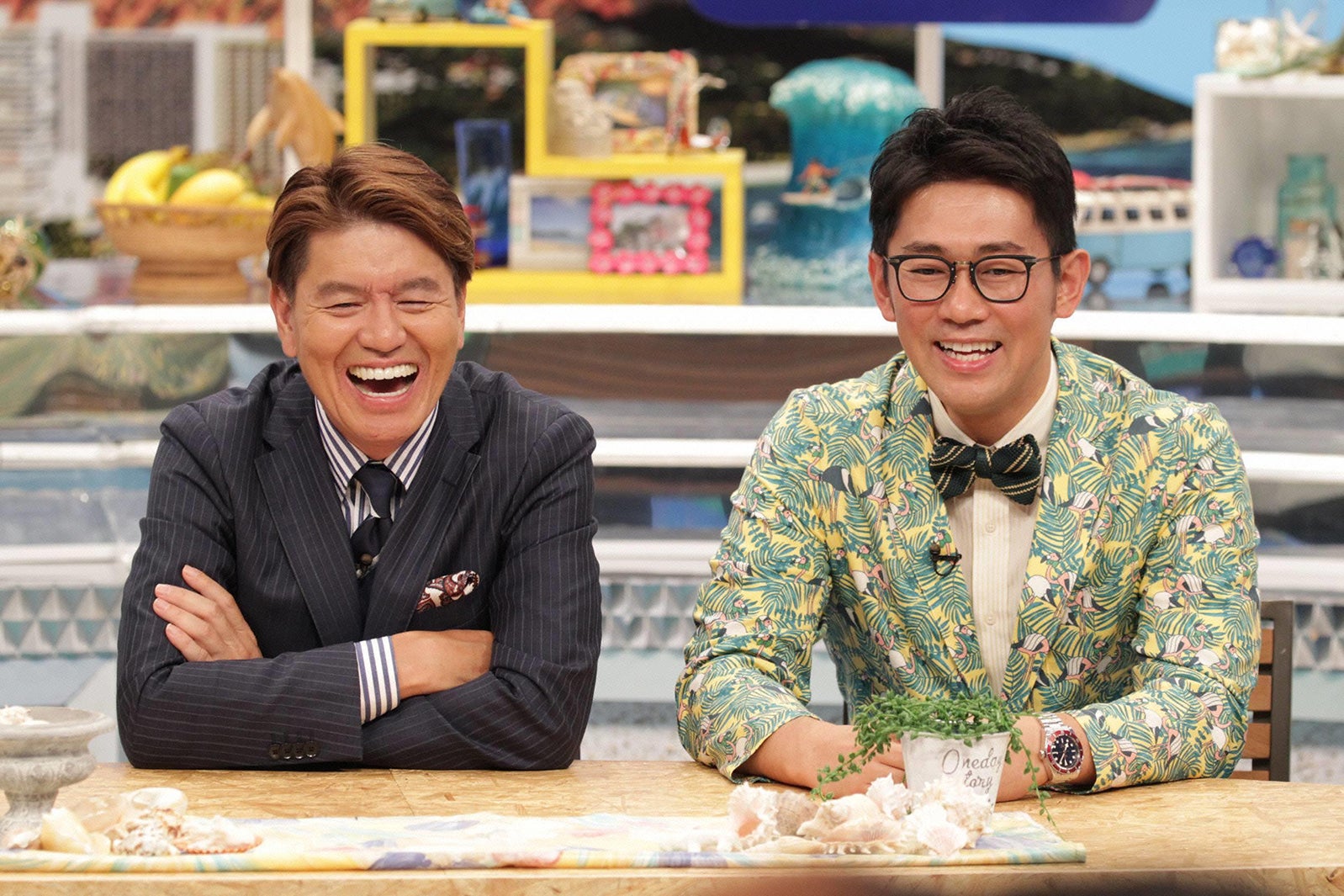 （左から）ヒロミ、ビビる大木 （C）フジテレビ