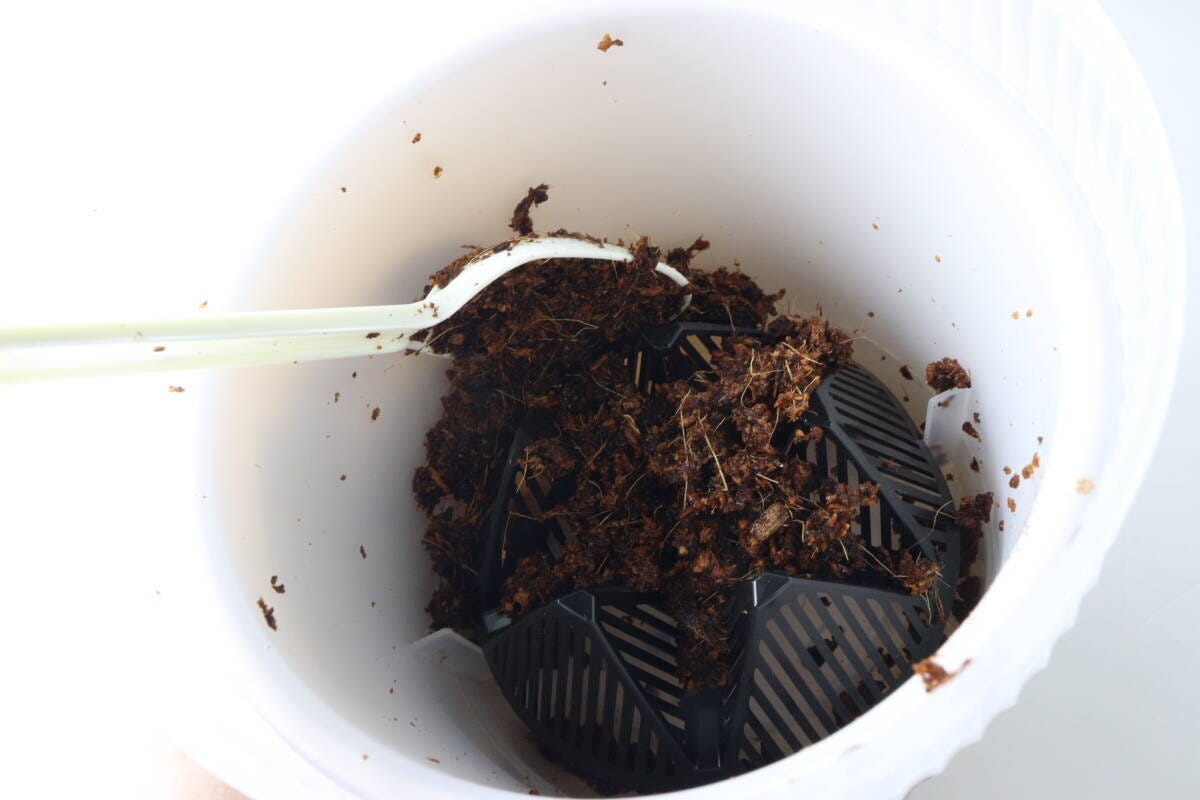 ダイソー 鉢底ネット8cm ダイソーの鉢底ネット8cmの使用例