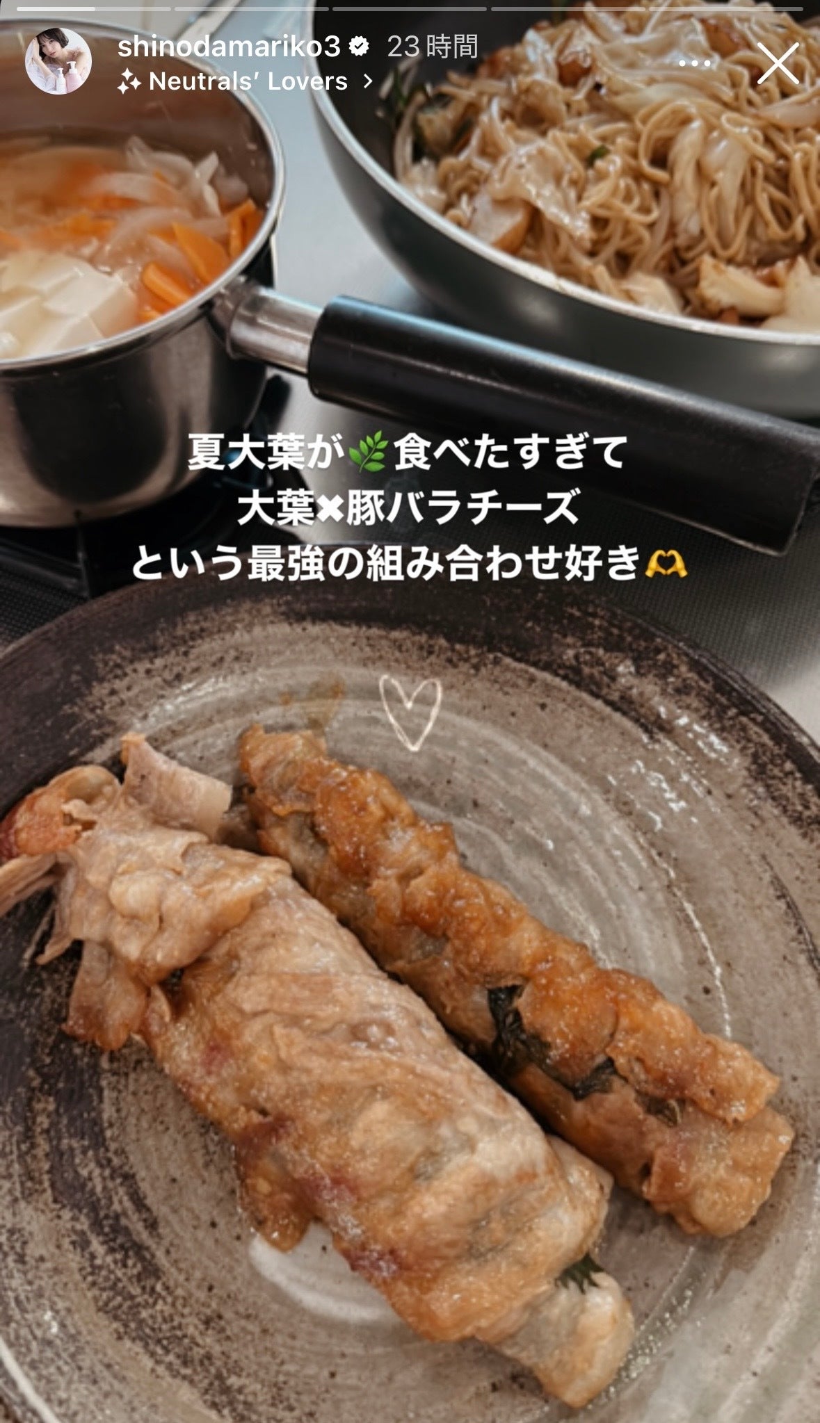 篠田麻里子Instagramストーリーズより