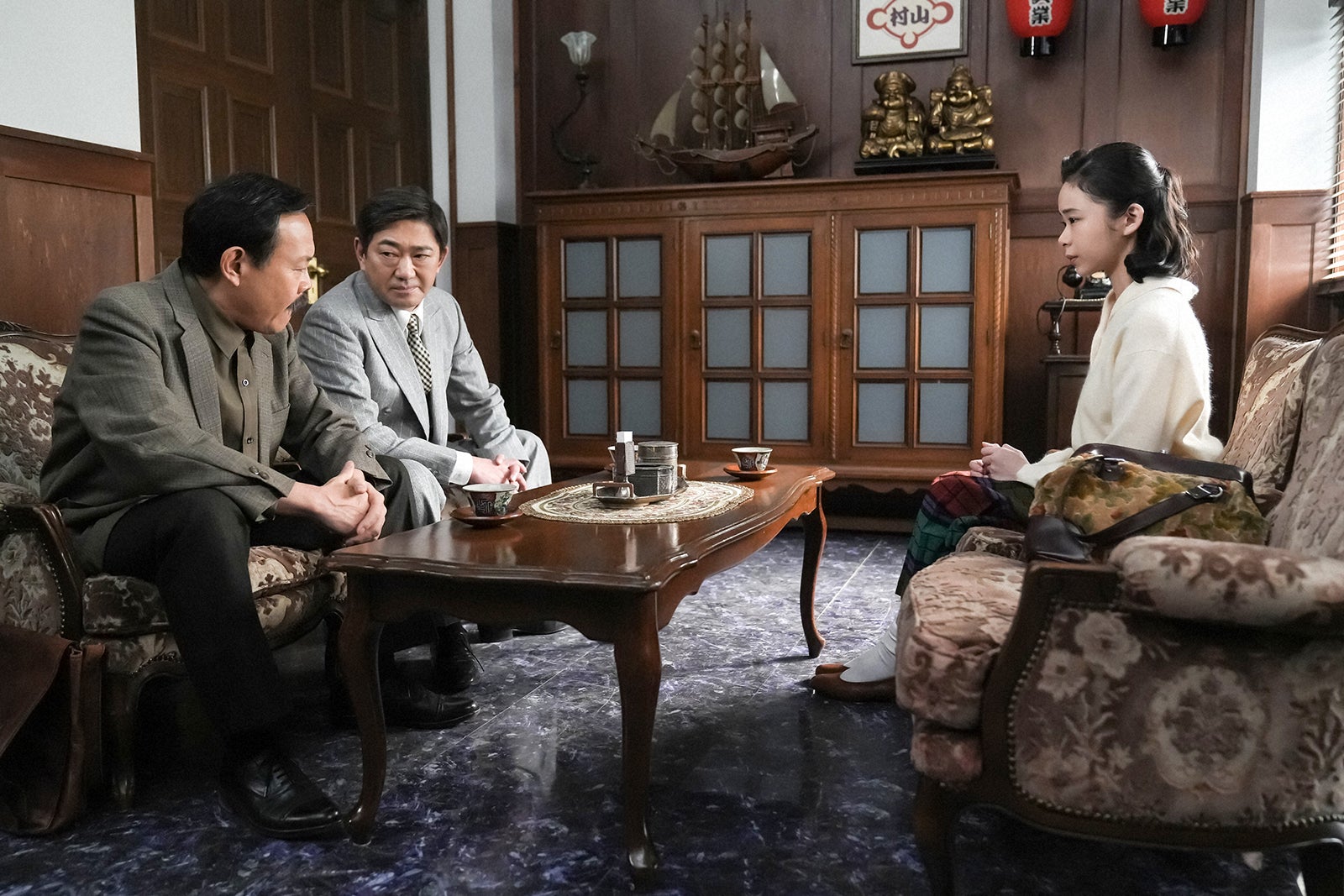 近藤芳正、黒田有、趣里「ブギウギ」第80話（C）NHK