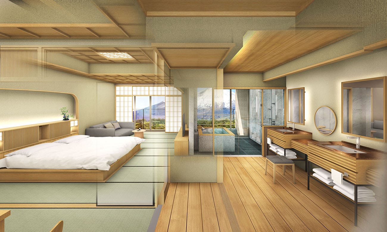 富士山が眼前に!強羅花壇の新たな温泉宿「GORA KADAN FUJI」2025年夏開業へ
