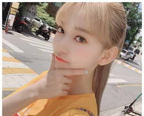 IZ*ONE宮脇咲良、金髪ポニーテールの自撮りショットに絶賛の声