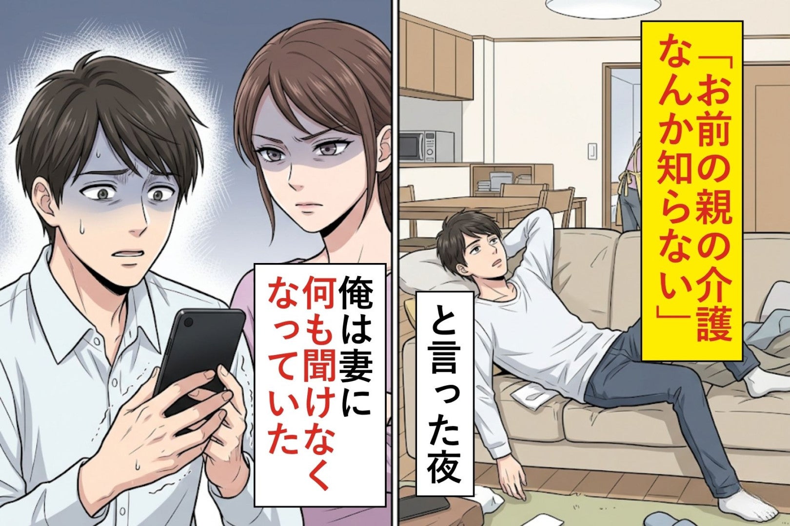 「お前の親の介護なんか知らない」と言った夜から、俺は妻に何も聞けなくなっていた