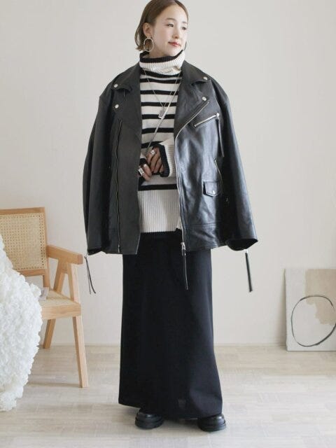 冬のモノトーンコーデ