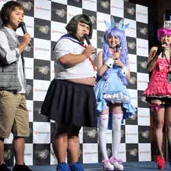 左から:響、道重さゆみ、岡本夏生