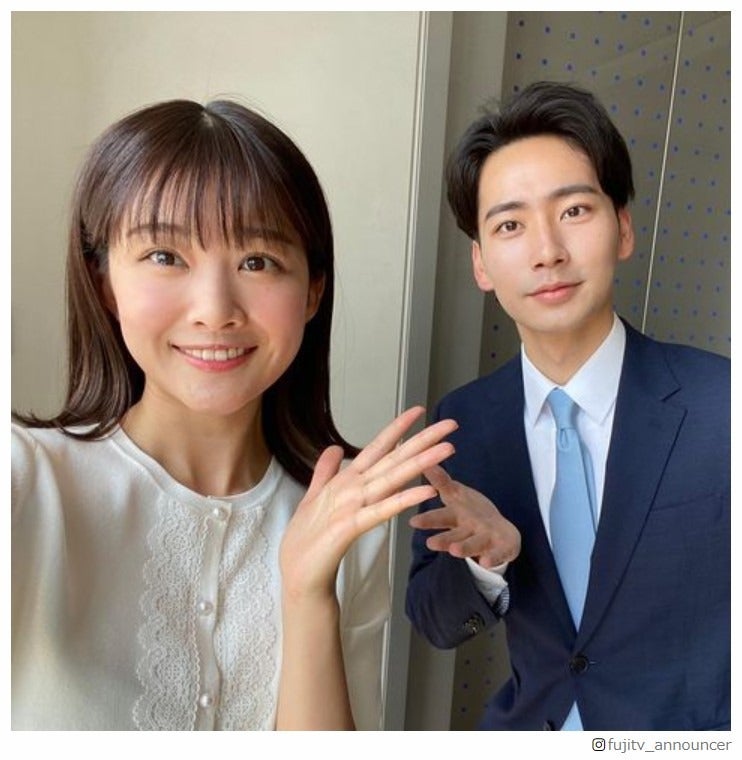 元櫻坂46原田葵アナ、フジアナ公式インスタ初登場 同期・東中健アナとの2ショット公開