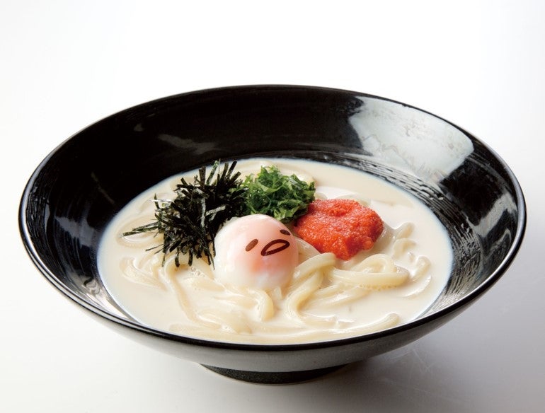 しがらみ豆乳明太うどん900円（税抜）（C）2013, 2018 SANRIO CO., LTD. APPROVAL NO.S584006