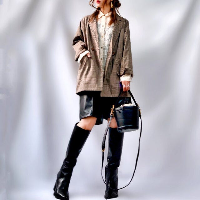 しまむら 即カゴINアイテム チェックジャケット しまむら 即カゴINアイテム チェックジャケット ロングブーツ合わせ