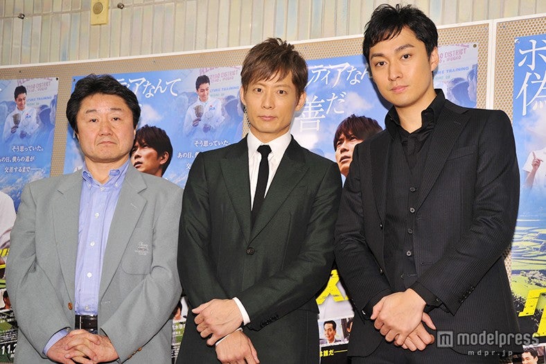 左より：すずきじゅんいち監督、黒木啓司、渡辺大