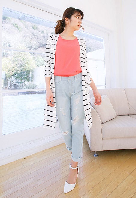 選べるノーマルorクラッシュ☆テーパードシルエボーイズデニムパンツ「神戸レタス」2290円（税込）／画像提供：神戸レタス