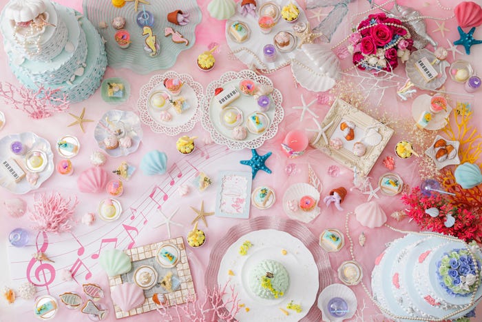 名古屋「プリンセスマーメイド~MUSICALS UNDER THE SEA~」ドレスケーキや海の仲間達のクッキー