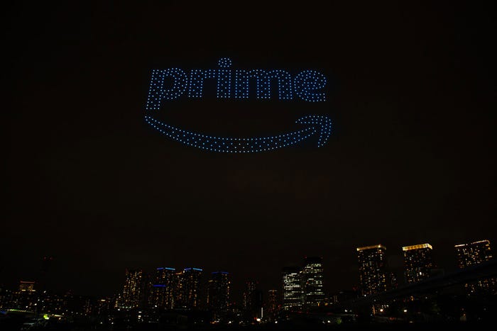 ドローンショーの様子(提供写真)