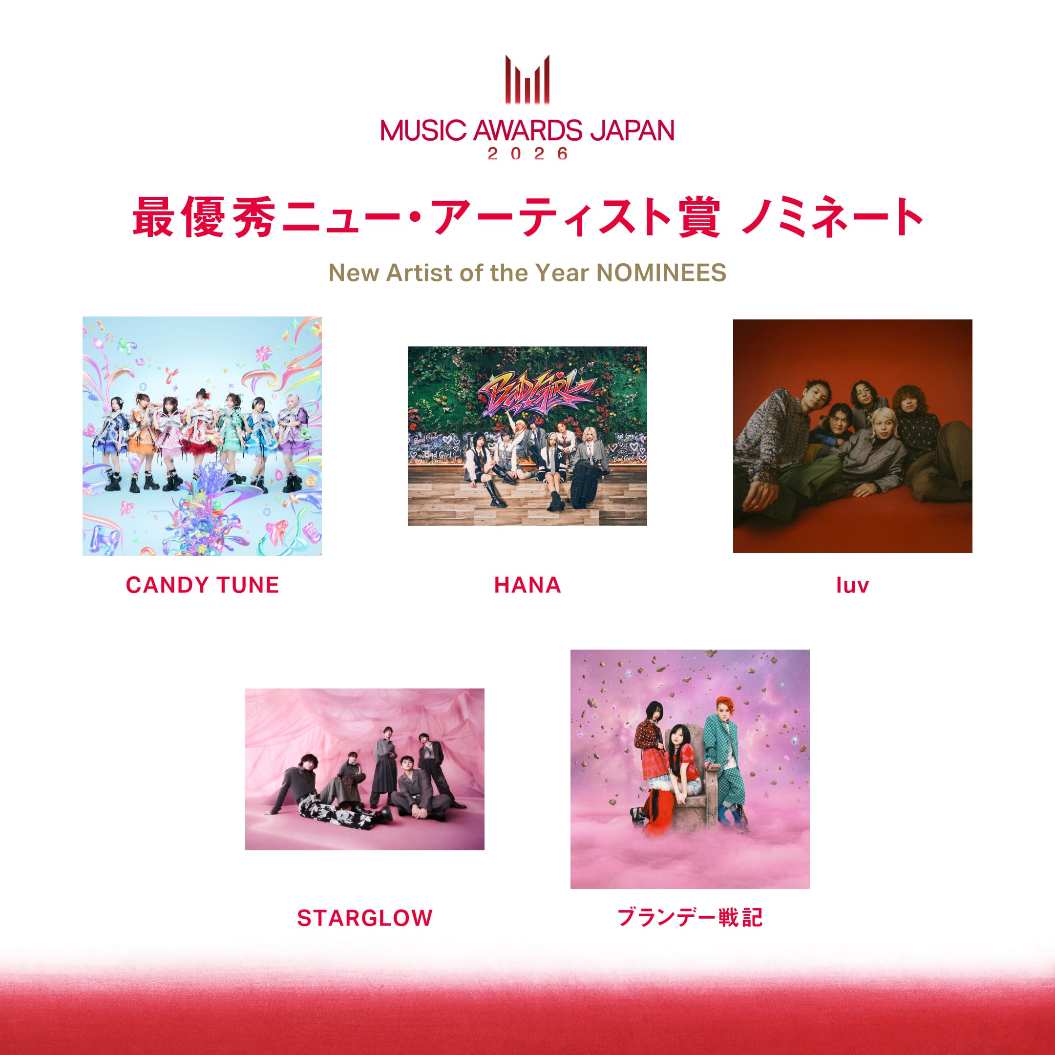 最優秀ニュー・アーティスト賞（提供写真）