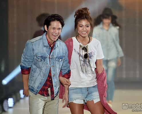 今井華&宮城大樹、密着ランウェイで笑顔全開 “ペア”コーデ披露<関コレ2015A/W>