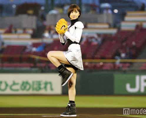篠田麻里子、ミニスカで美脚披露も“ノーバン”ならず「30点くらい」
