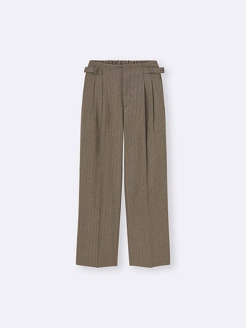 GU ヘリンボーンハイウエストパンツ GUのヘリンボーンハイウエストパンツ