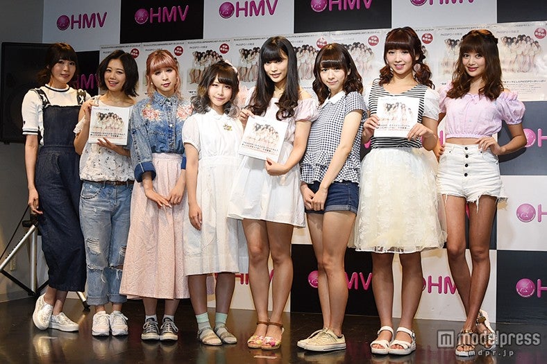 PASSPO☆（左から）藤本有紀美、森詩織、玉井杏奈、増井みお、根岸愛、槙田紗子、岩村捺未、安斉奈緒美