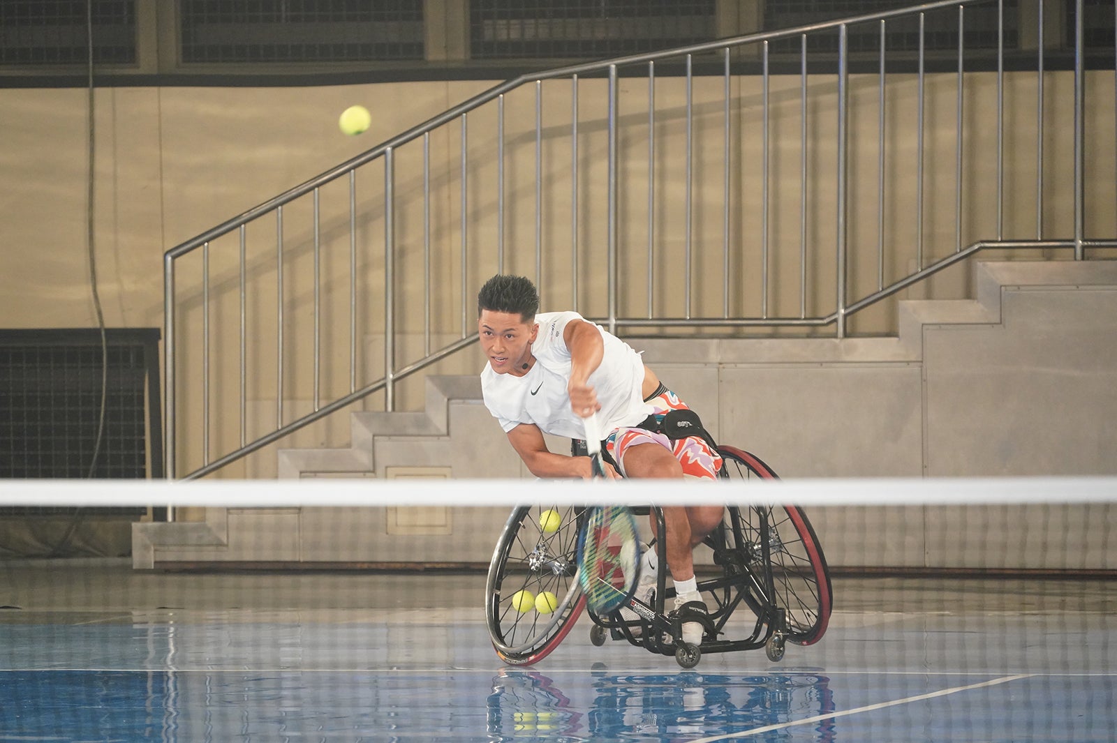 車いすテニス小田凱人、両国・国技館で世界一のプレー生披露　国枝慎吾からつながる力＜24時間テレビ46＞