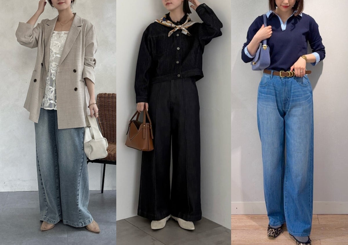 旬の「ワイドデニム」きれいめ派さんはこう着る！カジュアルになりすぎない♡上品デニムコーデ
