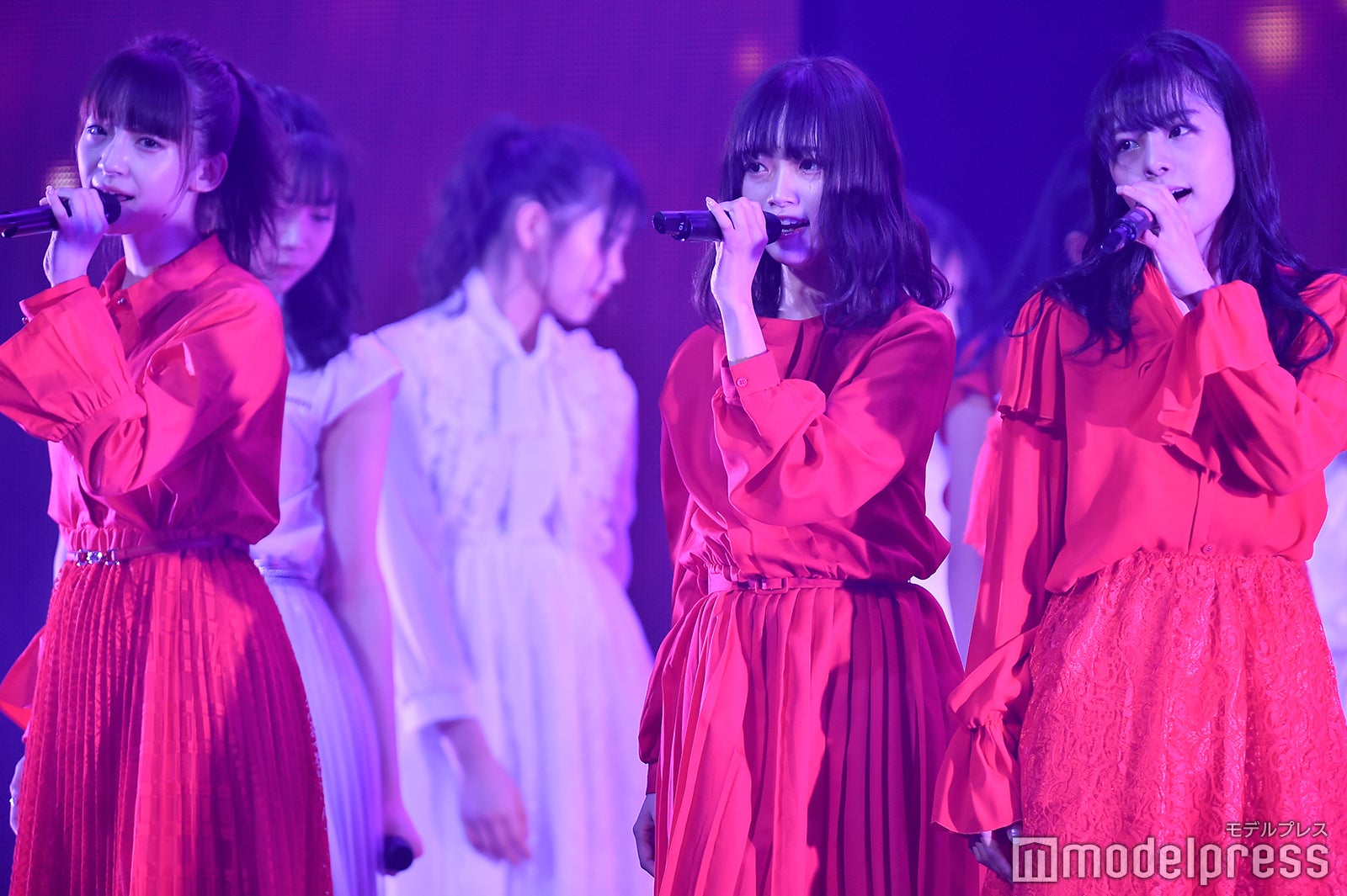 荻野由佳、中井りか、本間日陽「NGT48 選抜メンバーコンサート ～TDC 選抜、合宿にて決定。初めての経験～」 （C）モデルプレス