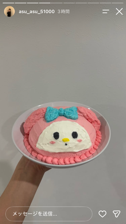 清水あす香Instagramストーリーズより